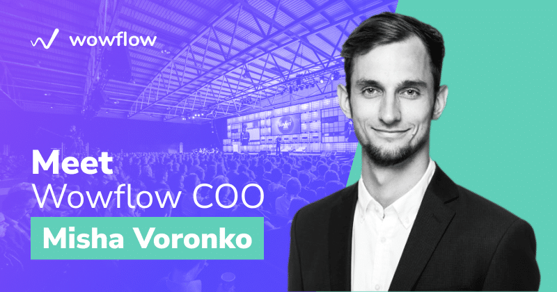 Mykhailo Voronko, COO von Wowflow, WebSummit 2021